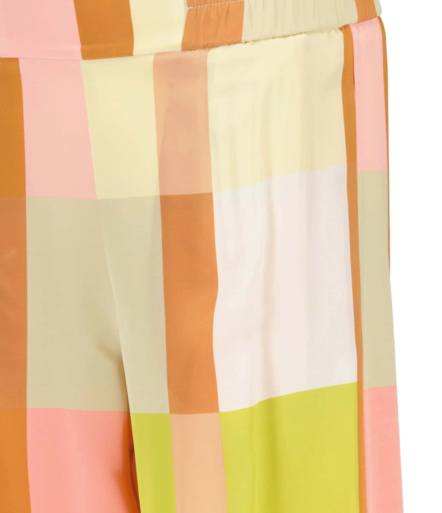 Momoni Pantalon Baccarat Soie Rose Jaune – Image 2