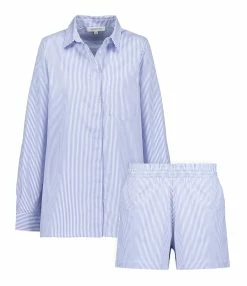 ANDREA LEV Ensemble Chiara Coton Rayures Bleu
