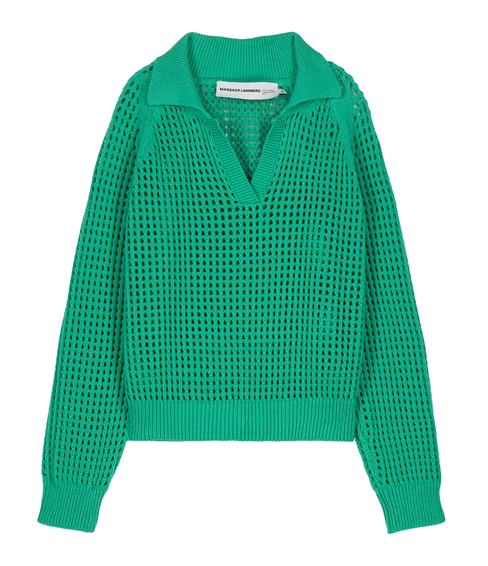 MARGAUX LONNBERG Pull Morris Coton Vert