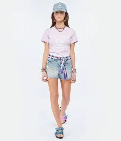 MOTHER Short The Tomcat Kick Fray Denim True Confession 16 MOTHER Short The Tomcat Kick Fray Denim True Confession -Boutique de vente ZIMMERMANN mothe look20220125 47