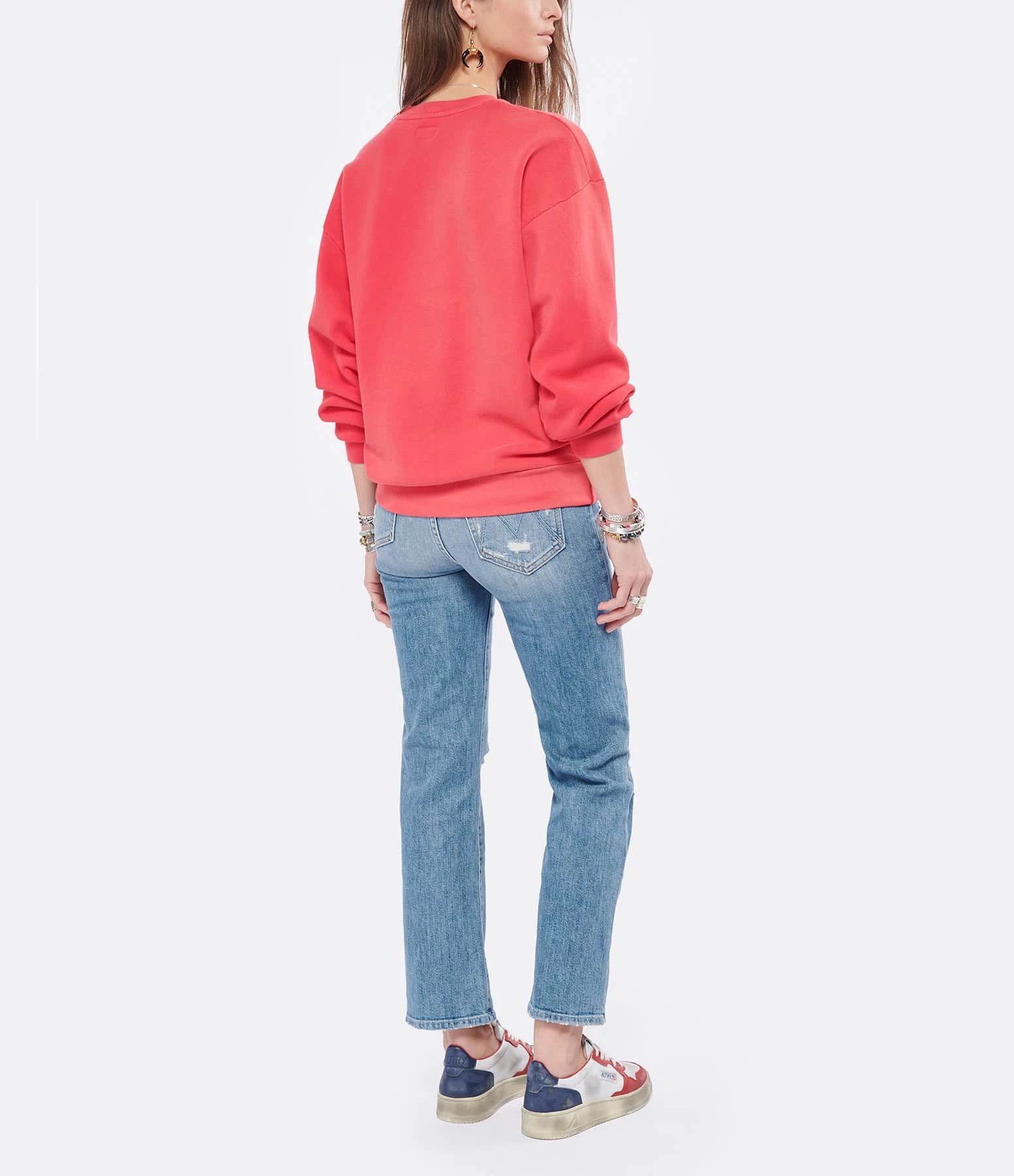 MOTHER Sweatshirt The Drop Square Coton Think Sideways – Image 5