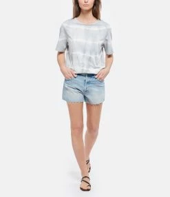MOTHER Short The Tomcat Kick Fray Denim True Confession 19 MOTHER Short The Tomcat Kick Fray Denim True Confession -Boutique de vente ZIMMERMANN mothe look20220307 153