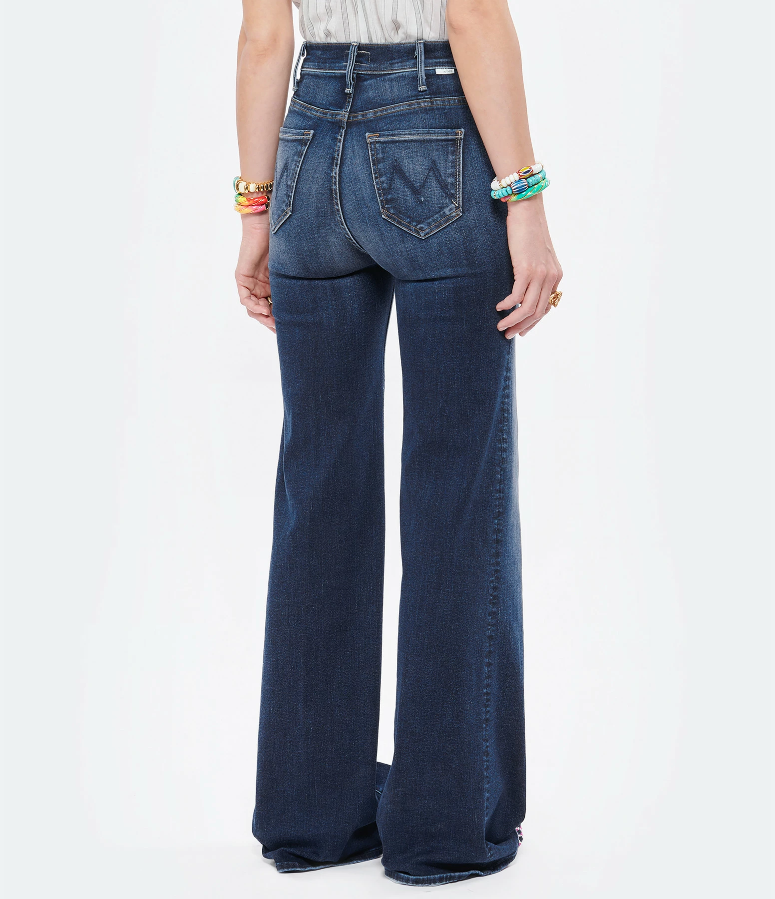 MOTHER Jean The Hustler Roller Heel Denim High Fidelity – Image 5