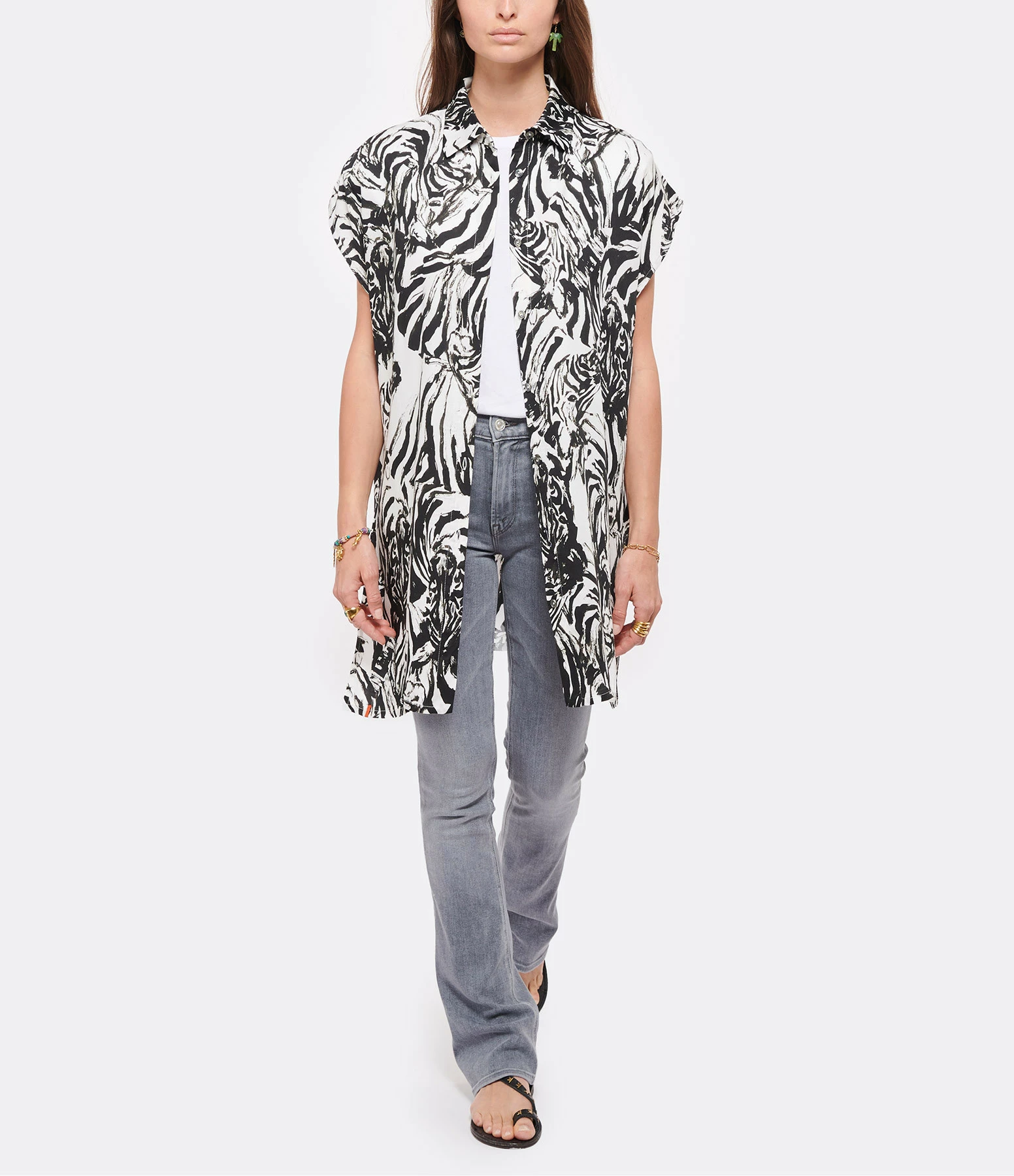 MOTHER Jean The Runaway Skinny Flare Denim Daytona Nights – Image 6