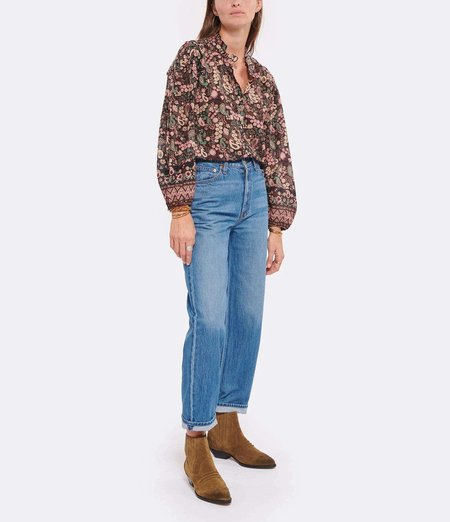 MOTHER Jean HW Double Stack Ankle Denim Delicious Memorie – Image 3