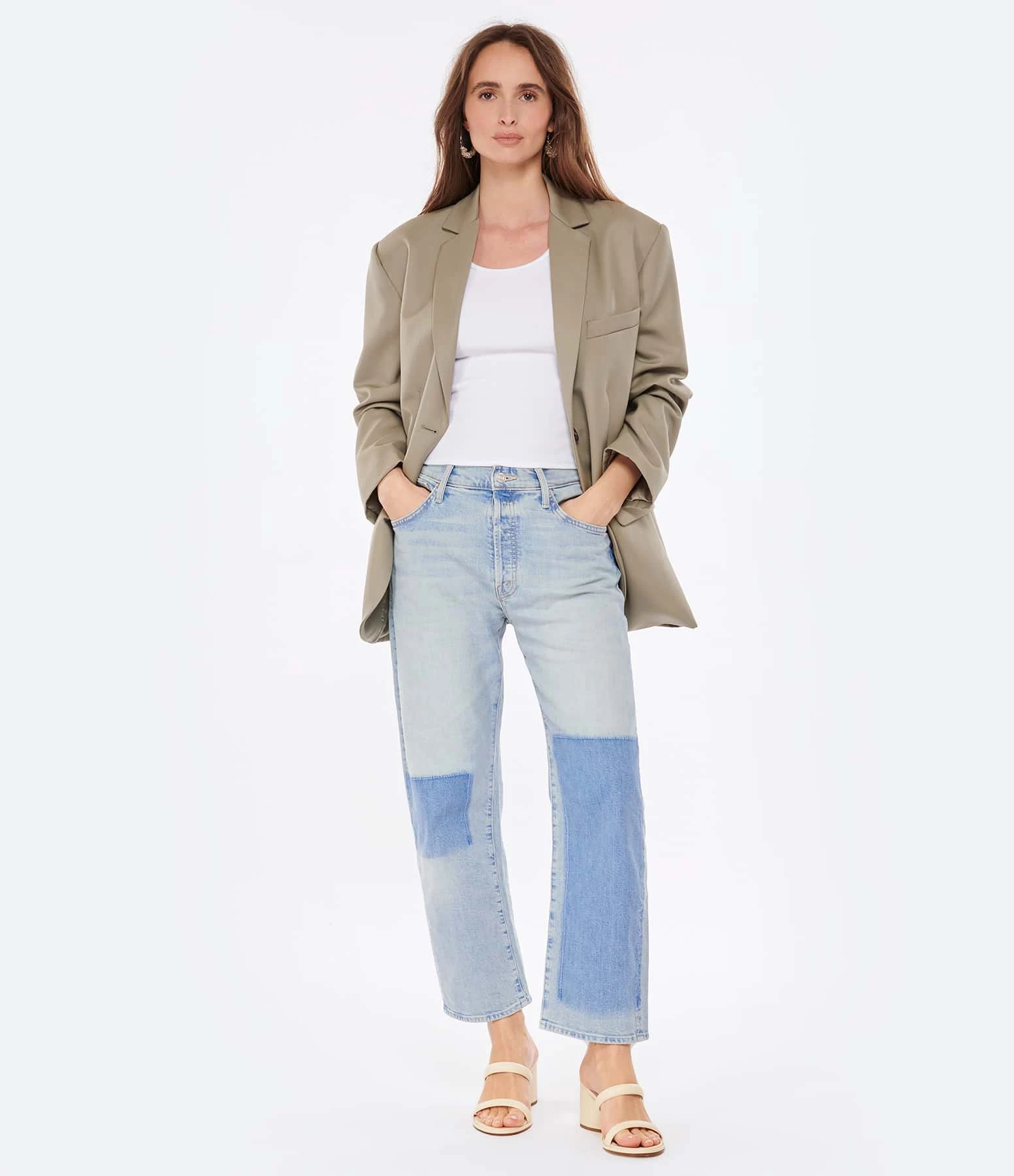 MOTHER Jean The Ditcher Crop Superior Denim Bleu Pre-Party – Image 3