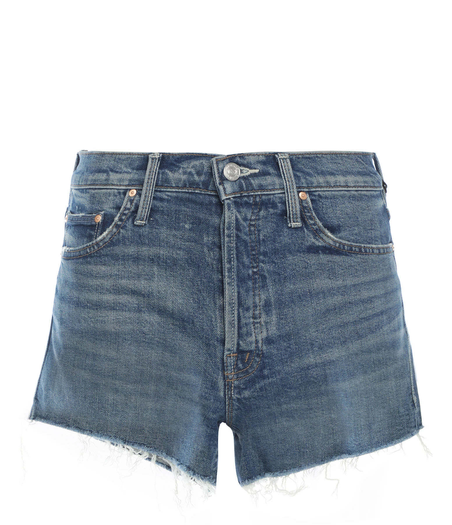 MOTHER Short The Tomcat Kick Fray Denim Playing With Scissor