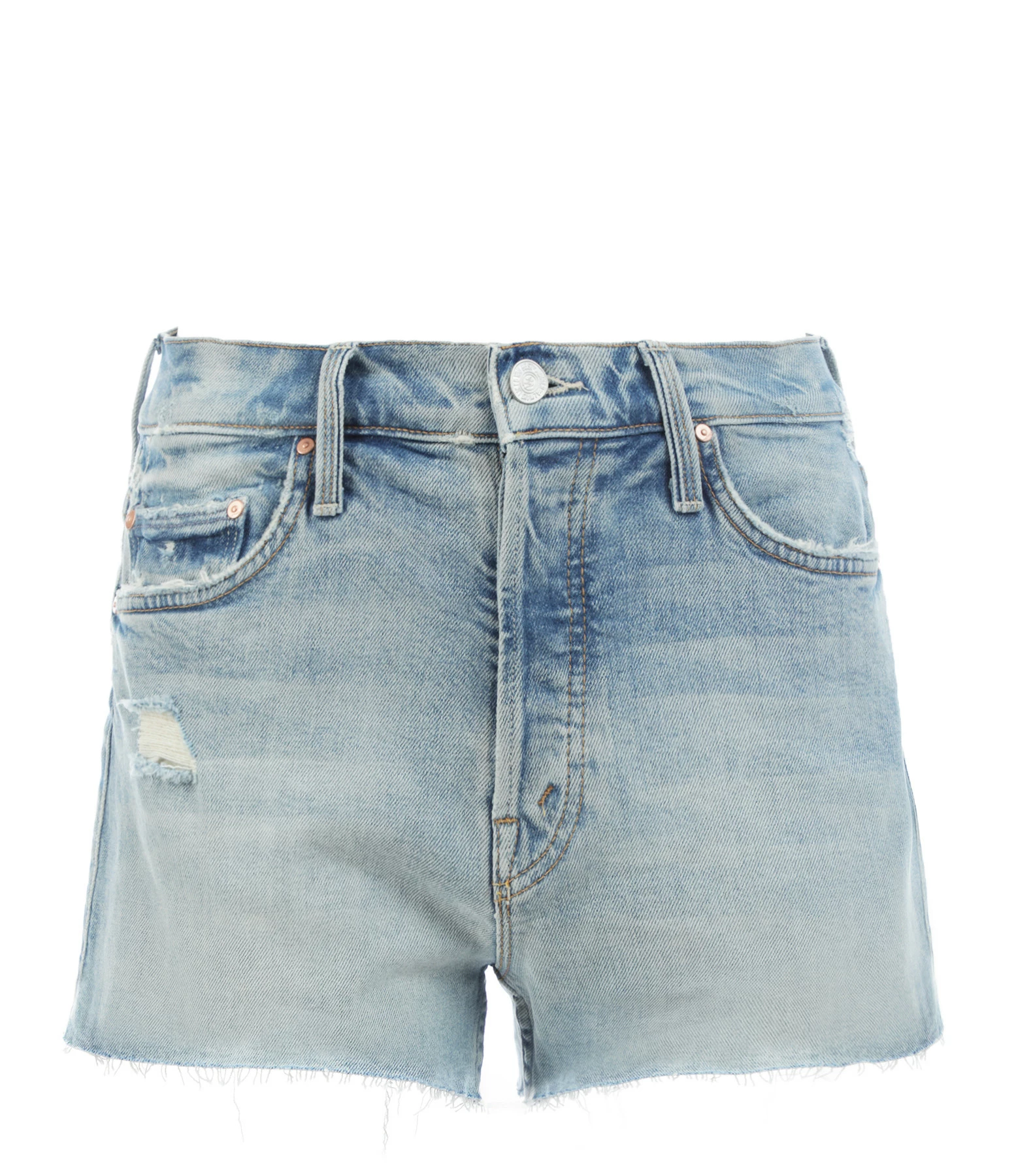 MOTHER Short The Tomcat Kick Fray Denim True Confession 3 MOTHER Short The Tomcat Kick Fray Denim True Confession