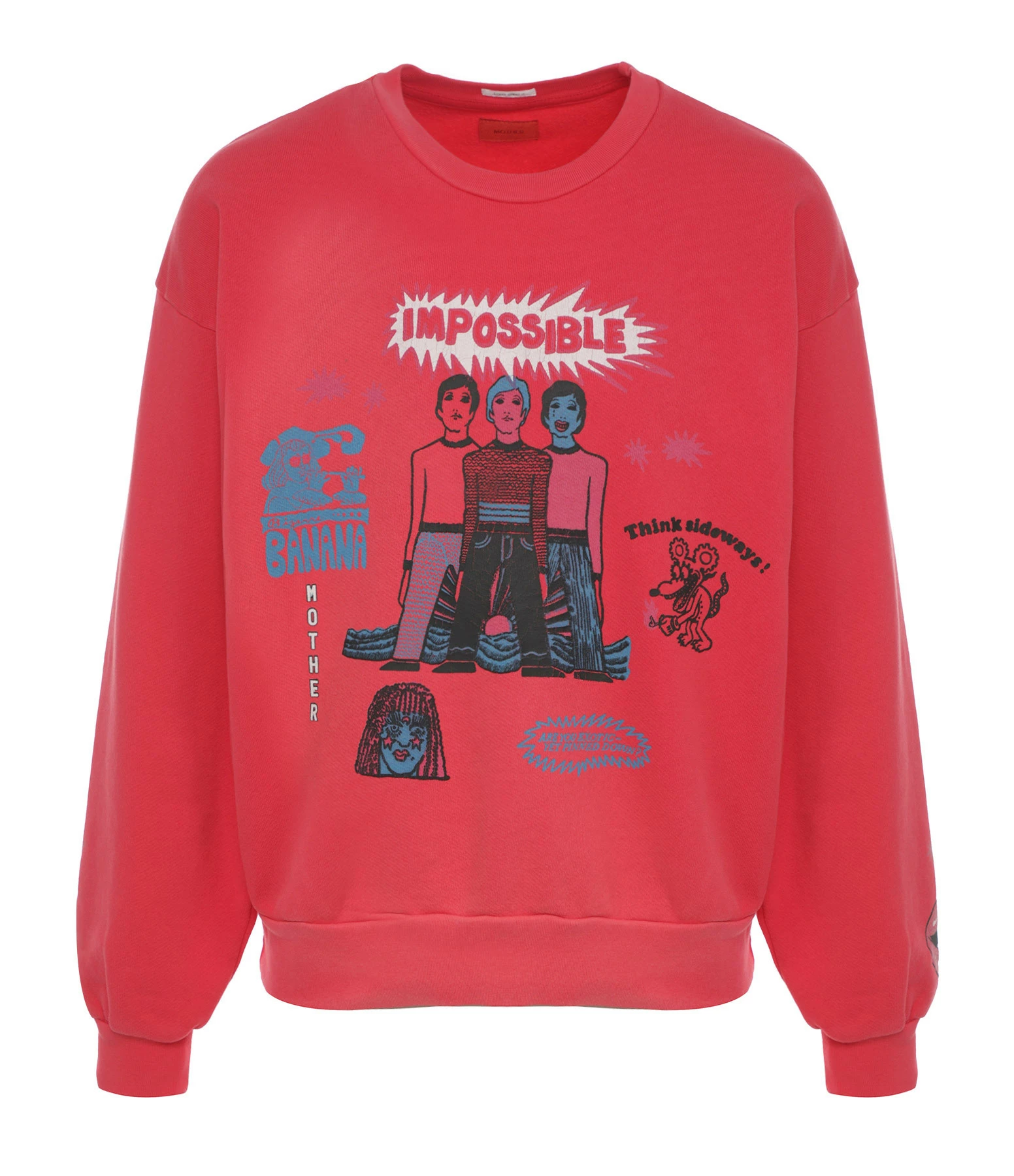 MOTHER Sweatshirt The Drop Square Coton Think Sideways