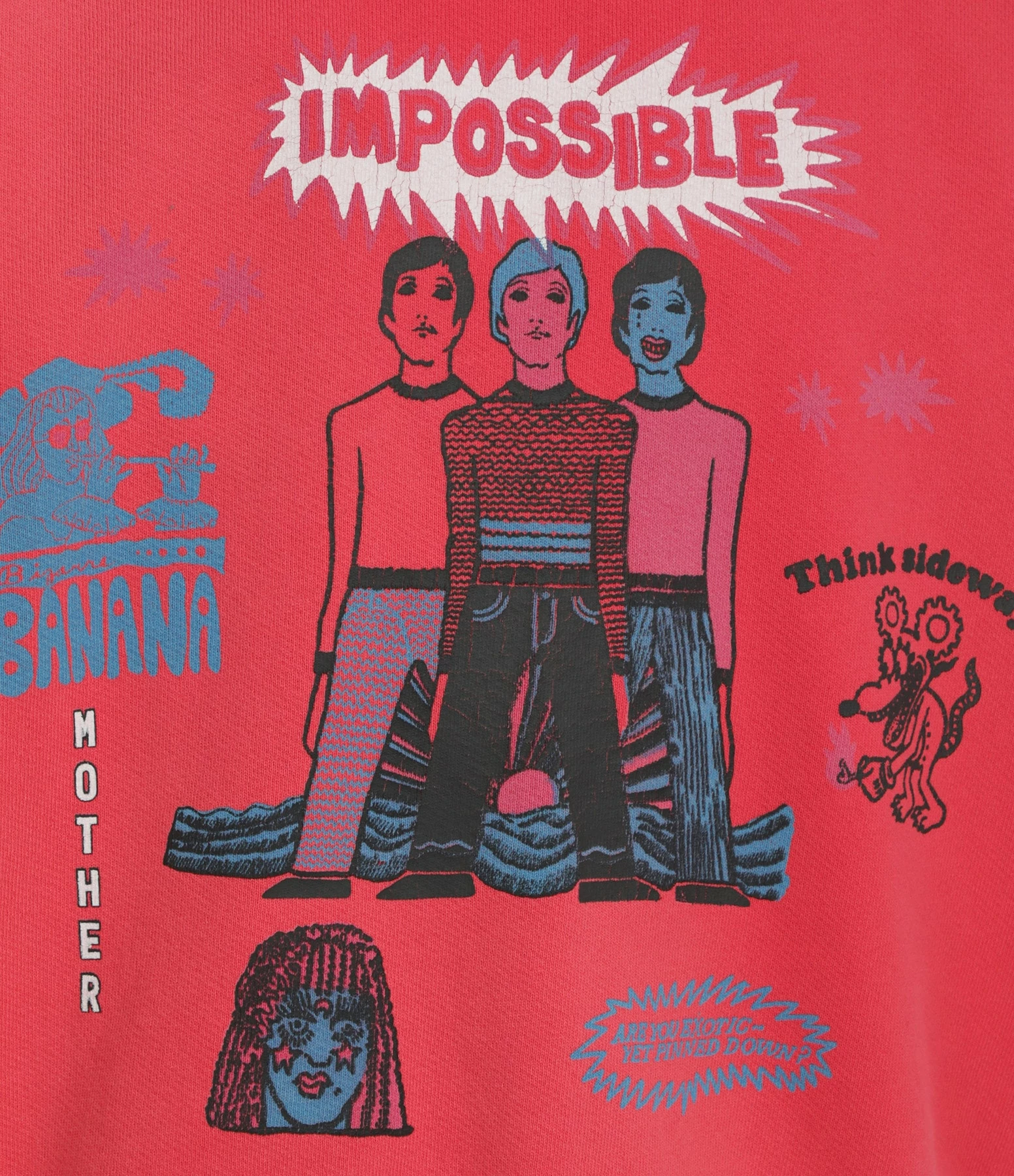 MOTHER Sweatshirt The Drop Square Coton Think Sideways – Image 2