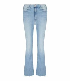 MOTHER Jean The Hustler Ankle Fray Denim Bleu Crossroads
