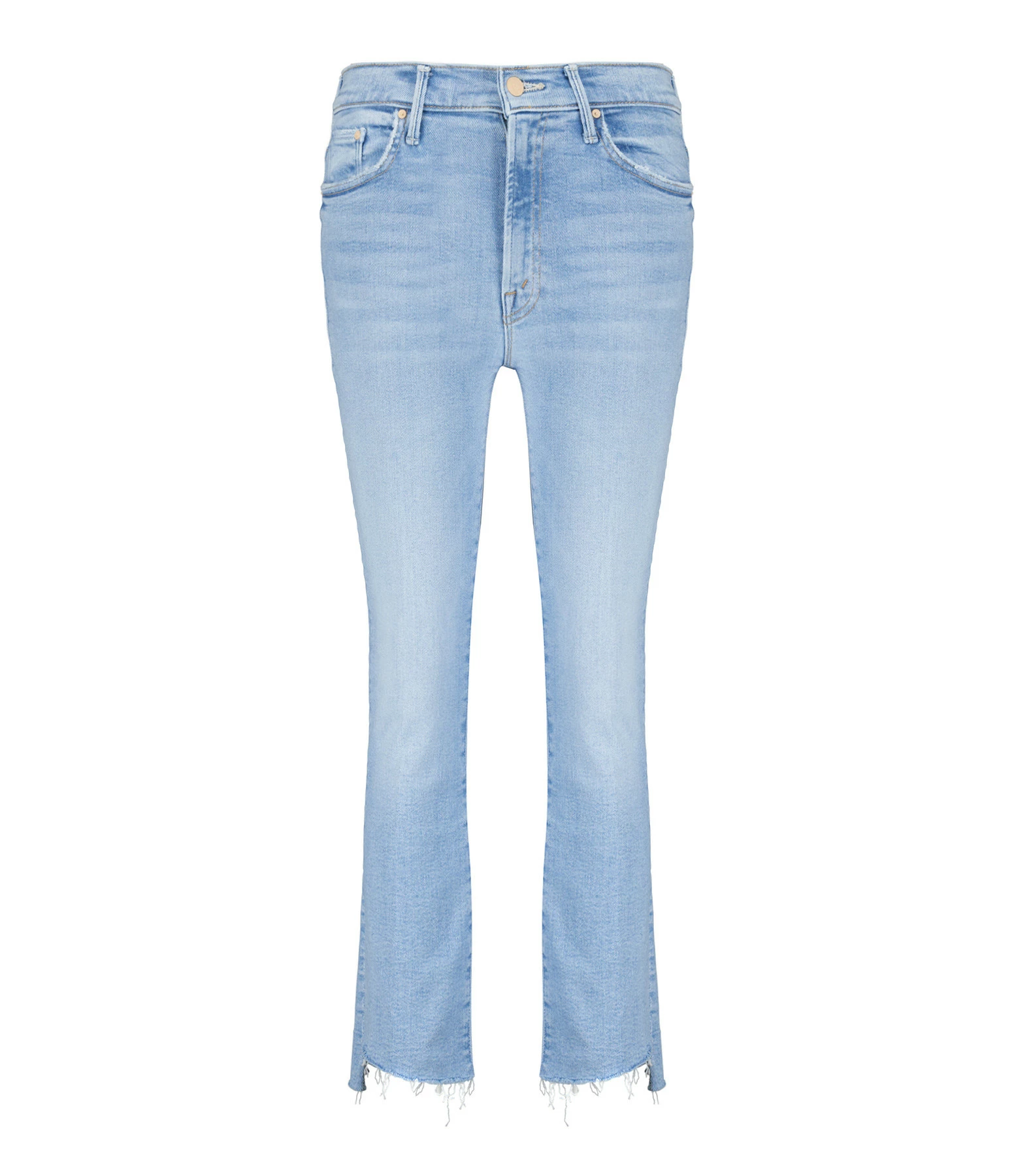 MOTHER Jean The Insider Crop Step Fray Denim Bleu Limited