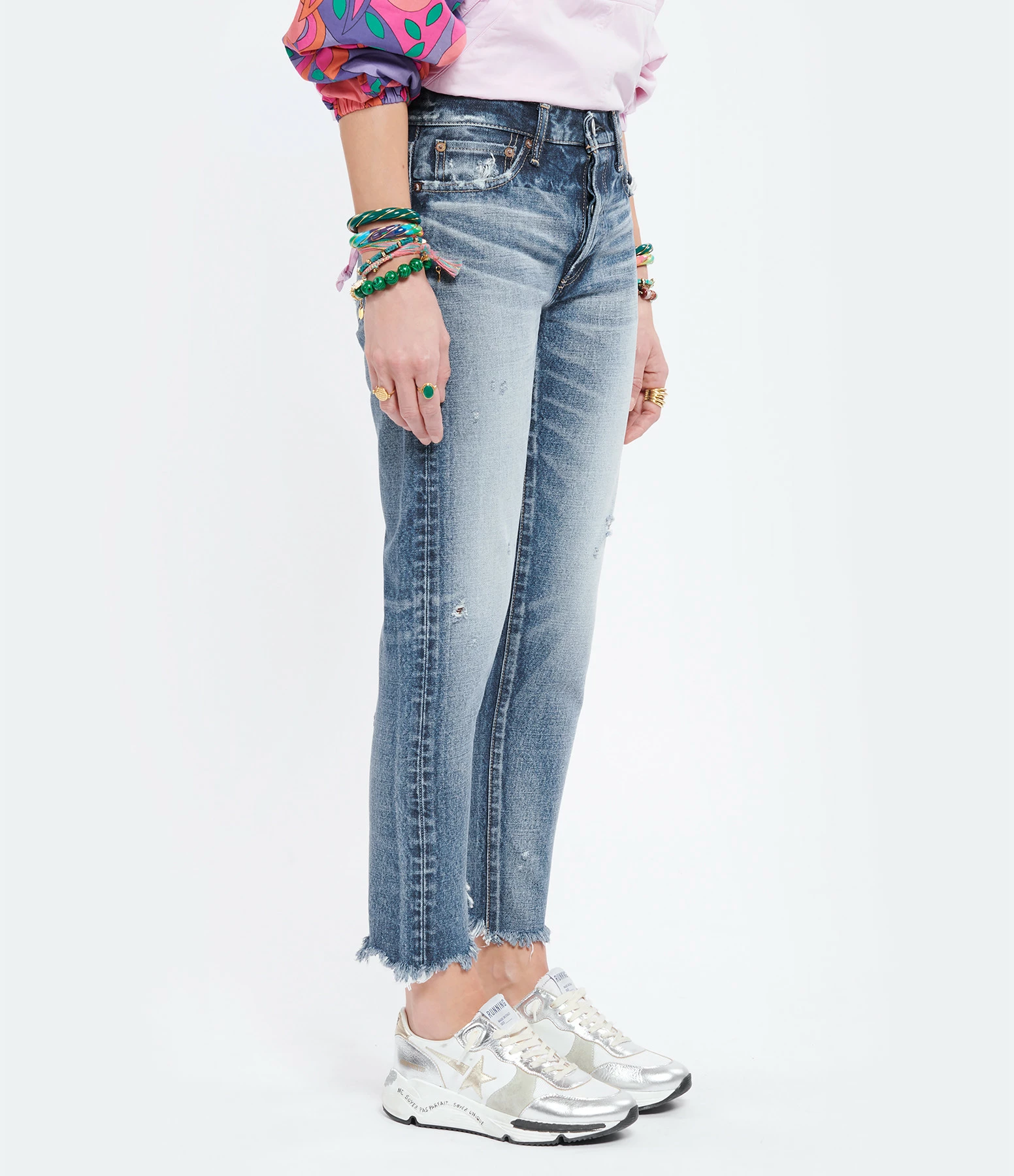 MOUSSY VINTAGE Jean Merry Tapered Denim Bleu – Image 4