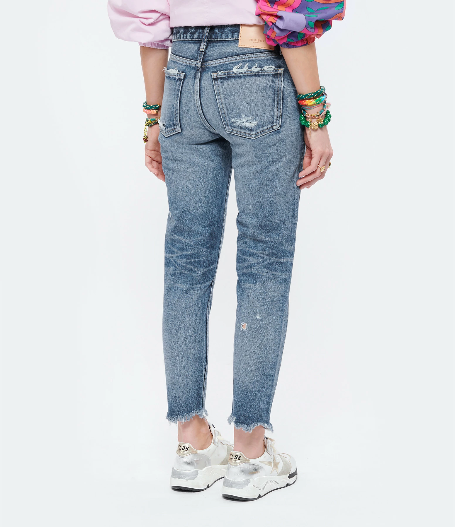 MOUSSY VINTAGE Jean Merry Tapered Denim Bleu – Image 5