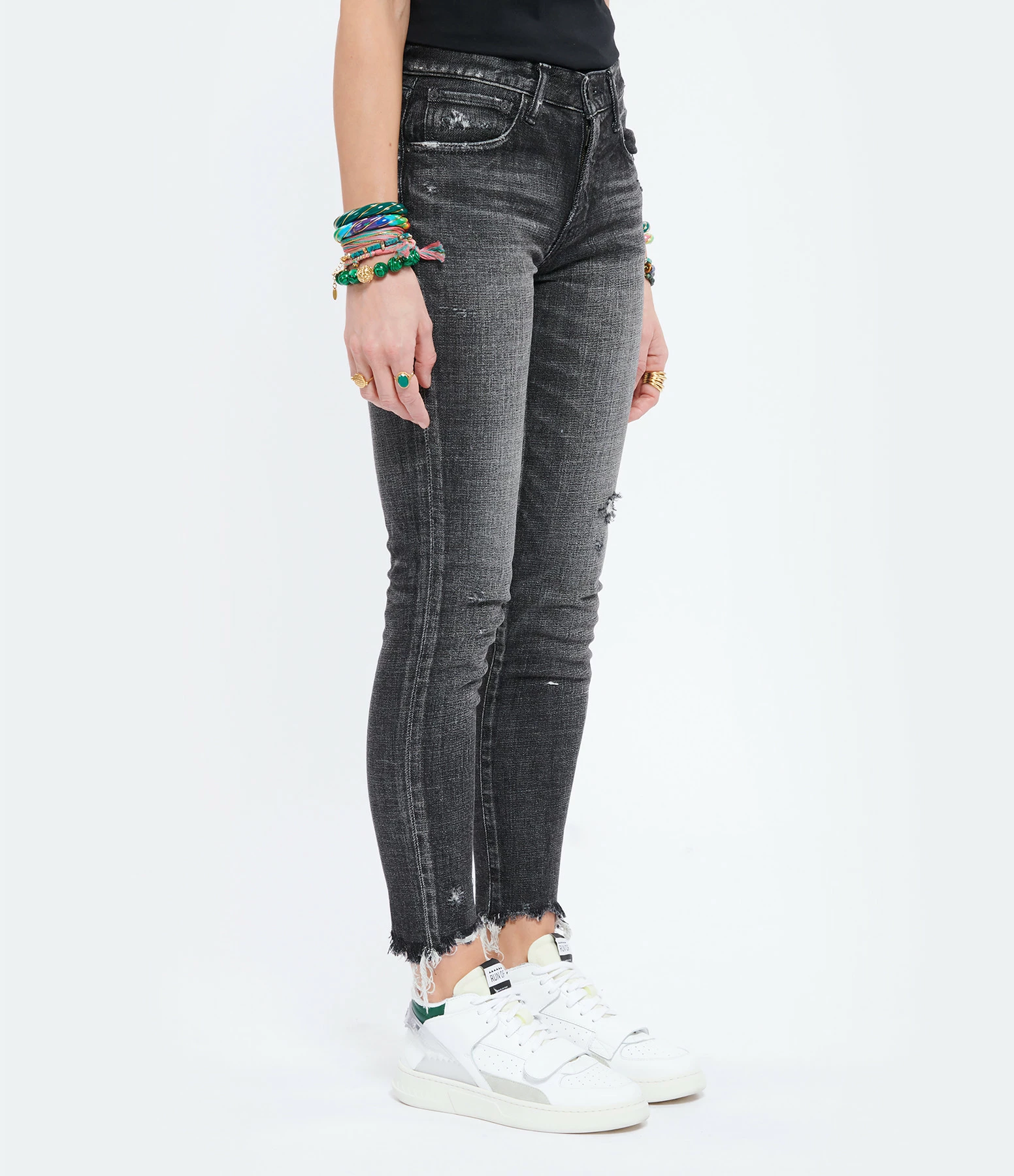 MOUSSY VINTAGE Jean Checotah Skinny Denim Noir – Image 4
