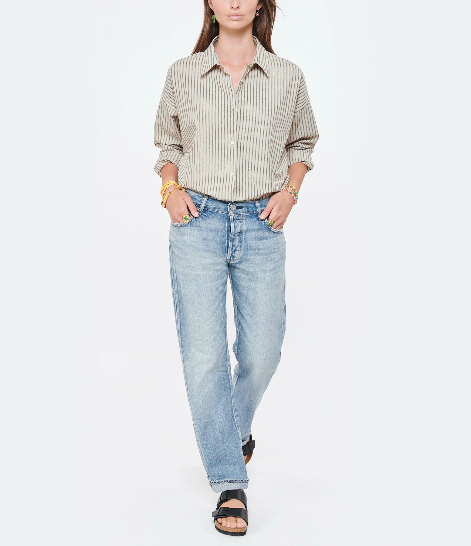 MOUSSY VINTAGE Jean Fanuel Light Oz Straight Denim Bleu – Image 5