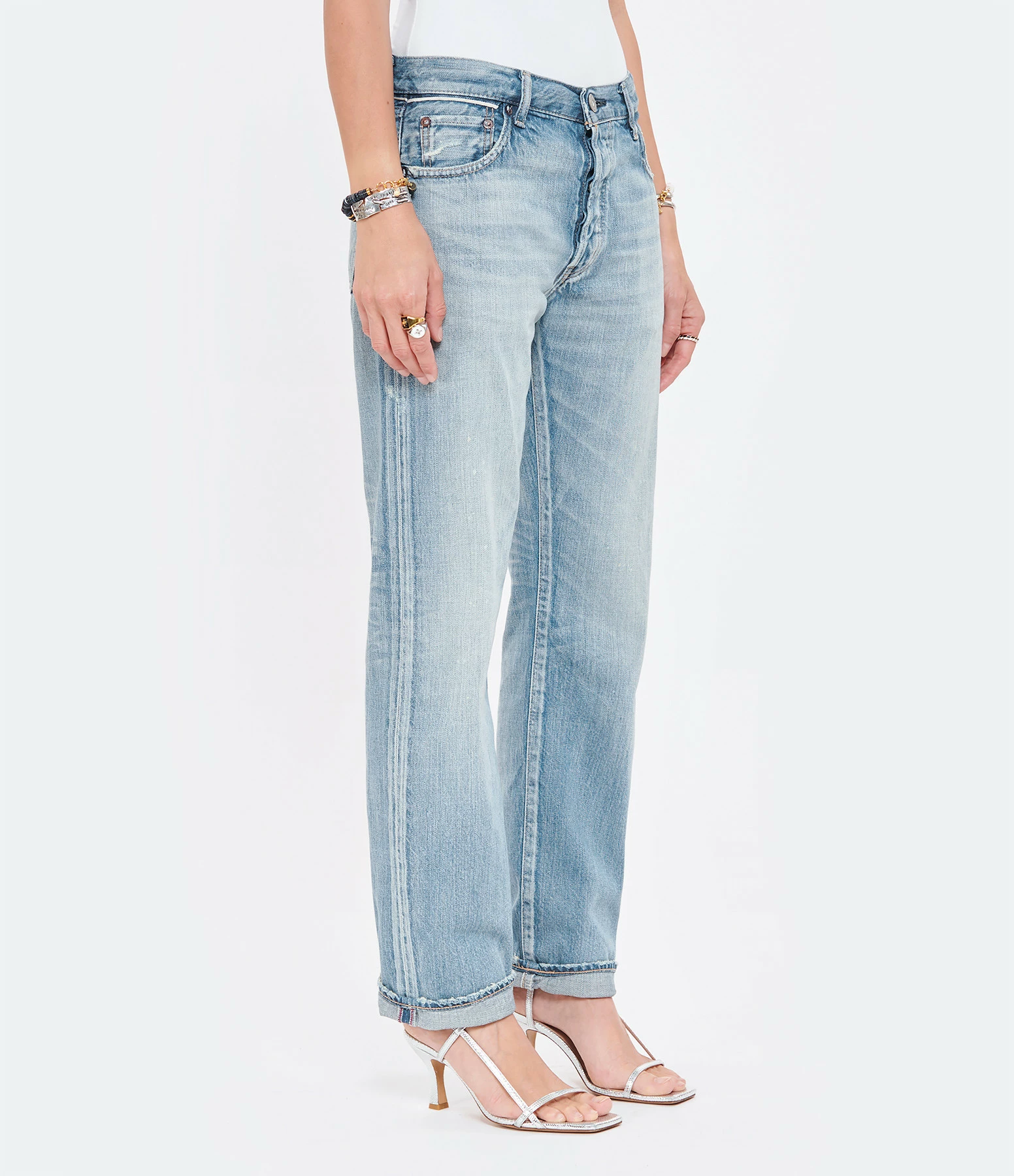 MOUSSY VINTAGE Jean Fanuel Light Oz Straight Denim Bleu – Image 6