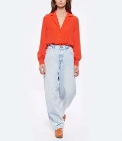 MOUSSY VINTAGE Jean Blue Villas Wide Denim Bleu Clair 17 MOUSSY VINTAGE Jean Blue Villas Wide Denim Bleu Clair -Boutique de vente ZIMMERMANN mouss look20220518 46