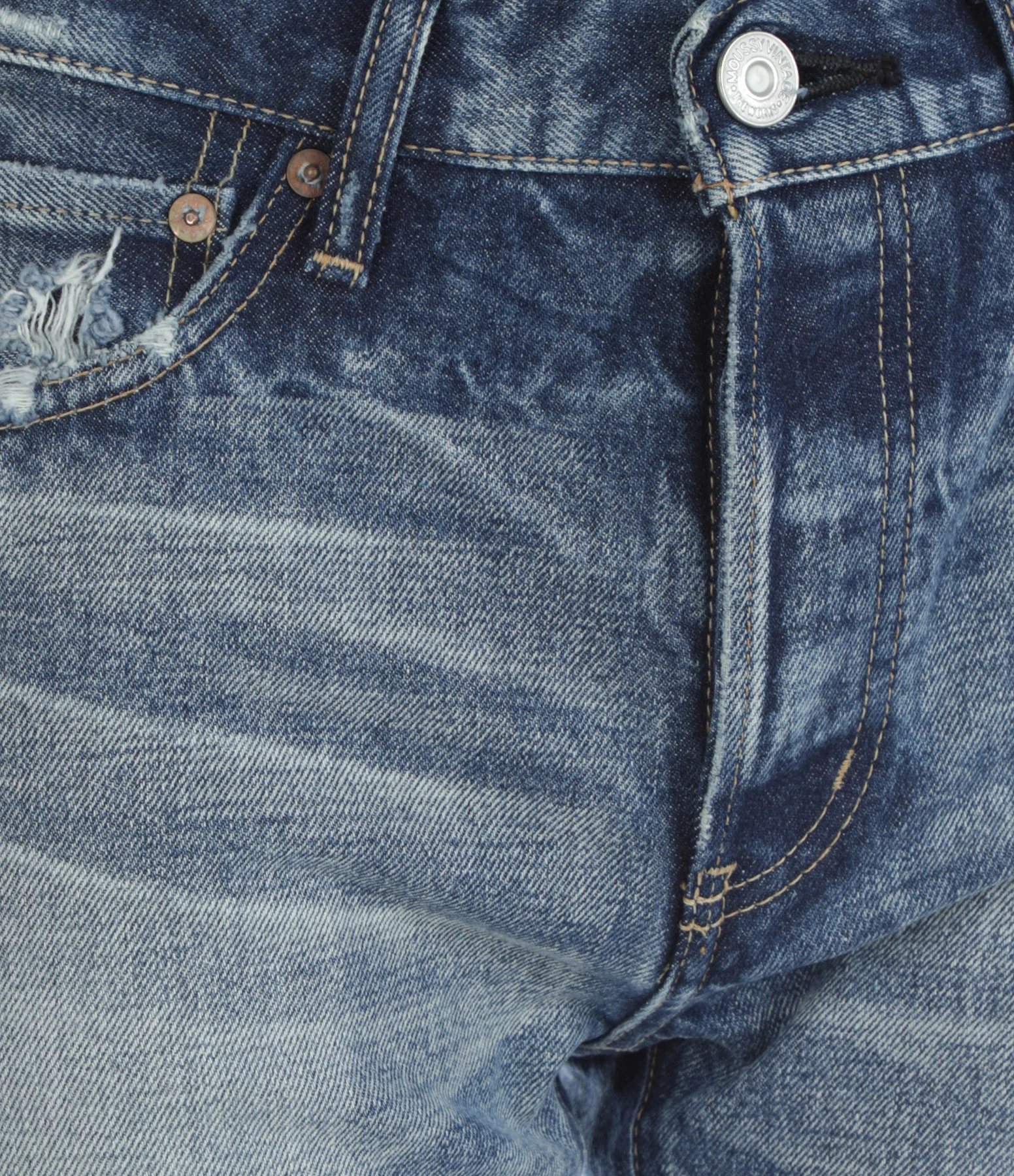 MOUSSY VINTAGE Jean Merry Tapered Denim Bleu – Image 2