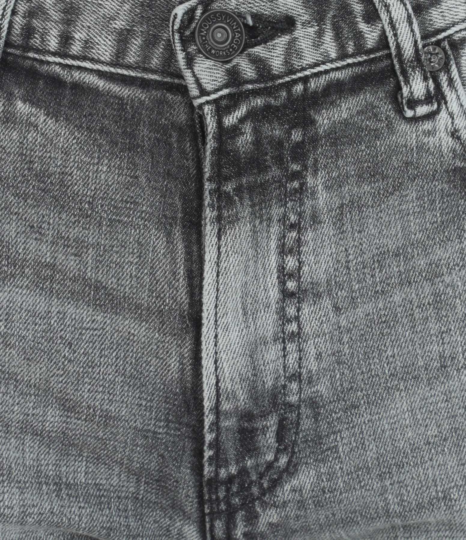 MOUSSY VINTAGE Jean Bradshaw Skinny Denim Noir Délavé – Image 2