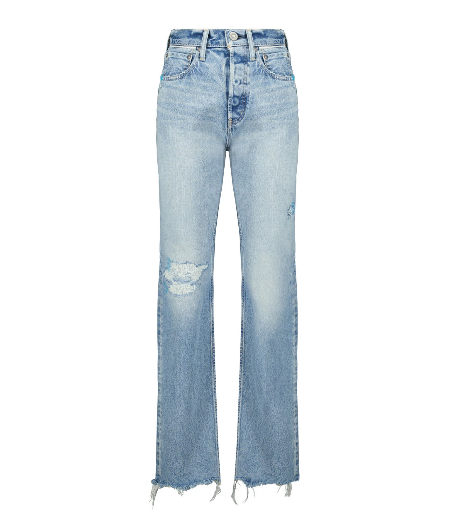 MOUSSY VINTAGE Jean MV Brighton Wide Straight Denim Bleu Clair