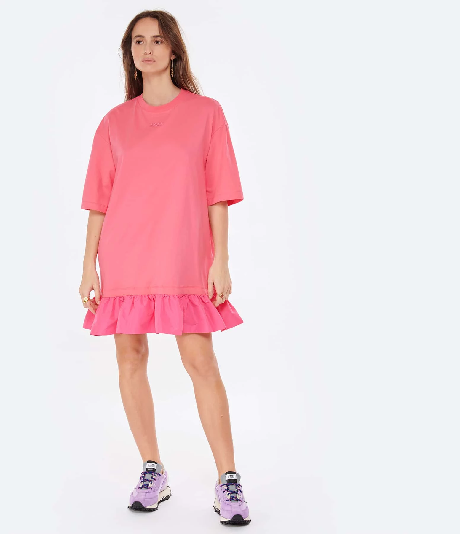 MSGM Robe Coton Fuschia – Image 3
