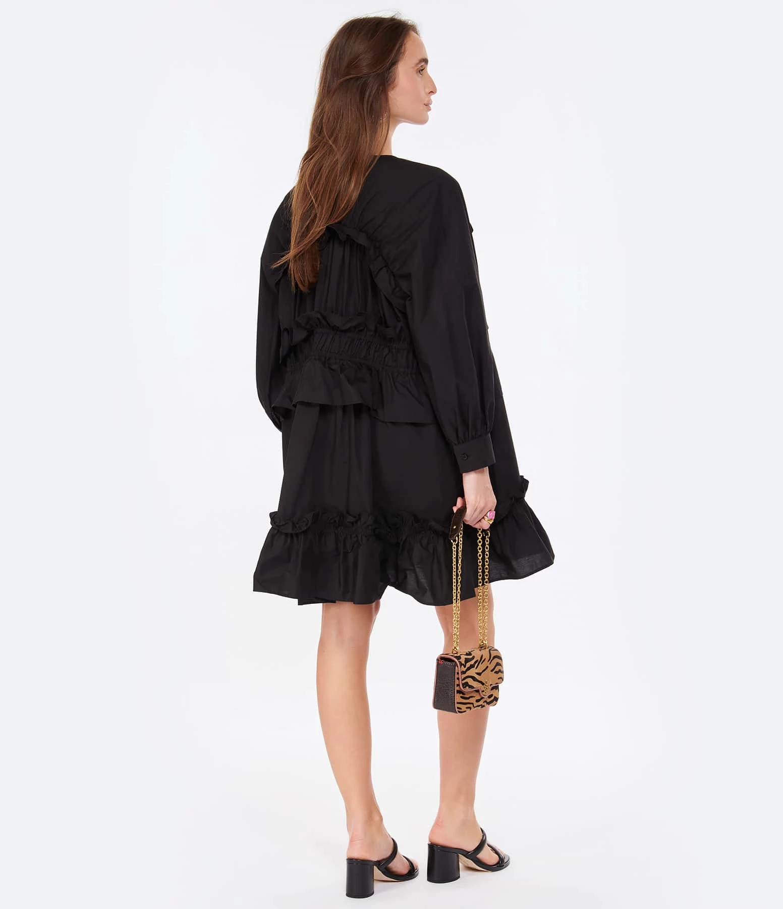 MSGM Robe Coton Noir – Image 4