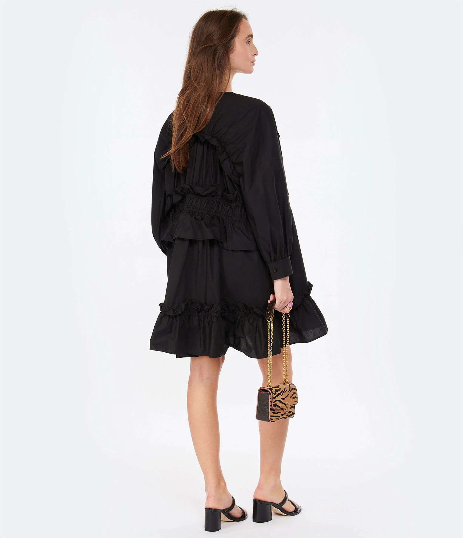 MSGM Robe Coton Noir – Image 4