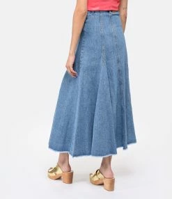 MSGM Jupe Coton Bleu 11 MSGM Jupe Coton Bleu -Boutique de vente ZIMMERMANN msgm3 look20230111 459 1