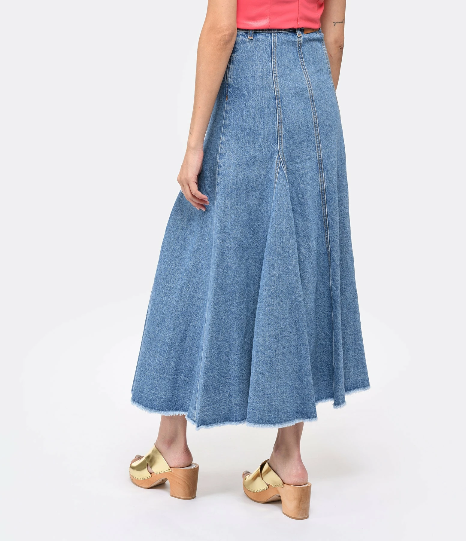 MSGM Jupe Coton Bleu 7 MSGM Jupe Coton Bleu – Image 5