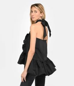 MSGM Top Noir à Nouer 8 MSGM Top Noir à Nouer -Boutique de vente ZIMMERMANN msgm3 look20230111 684