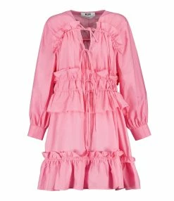 MSGM Robe Coton Rose