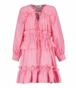 MSGM Robe Coton Rose