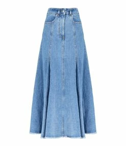 MSGM Jupe Coton Bleu