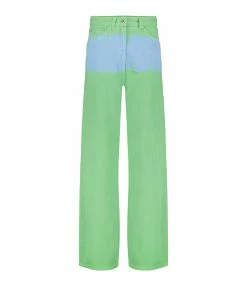MSGM Pantalon Coton Vert