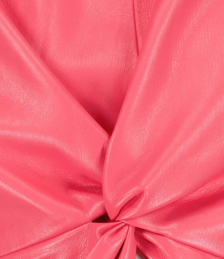 MSGM Top Rose Vif Simili Cuir – Image 2