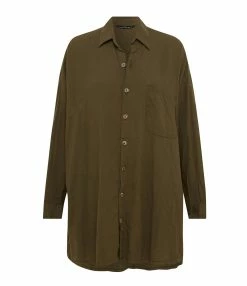 MAISON SAINT JULIEN Robe Mykonos Coton Kaki