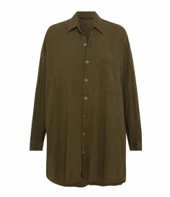 MAISON SAINT JULIEN Robe Mykonos Coton Kaki