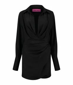 GAUGE81 Robe Naha Soie Noir