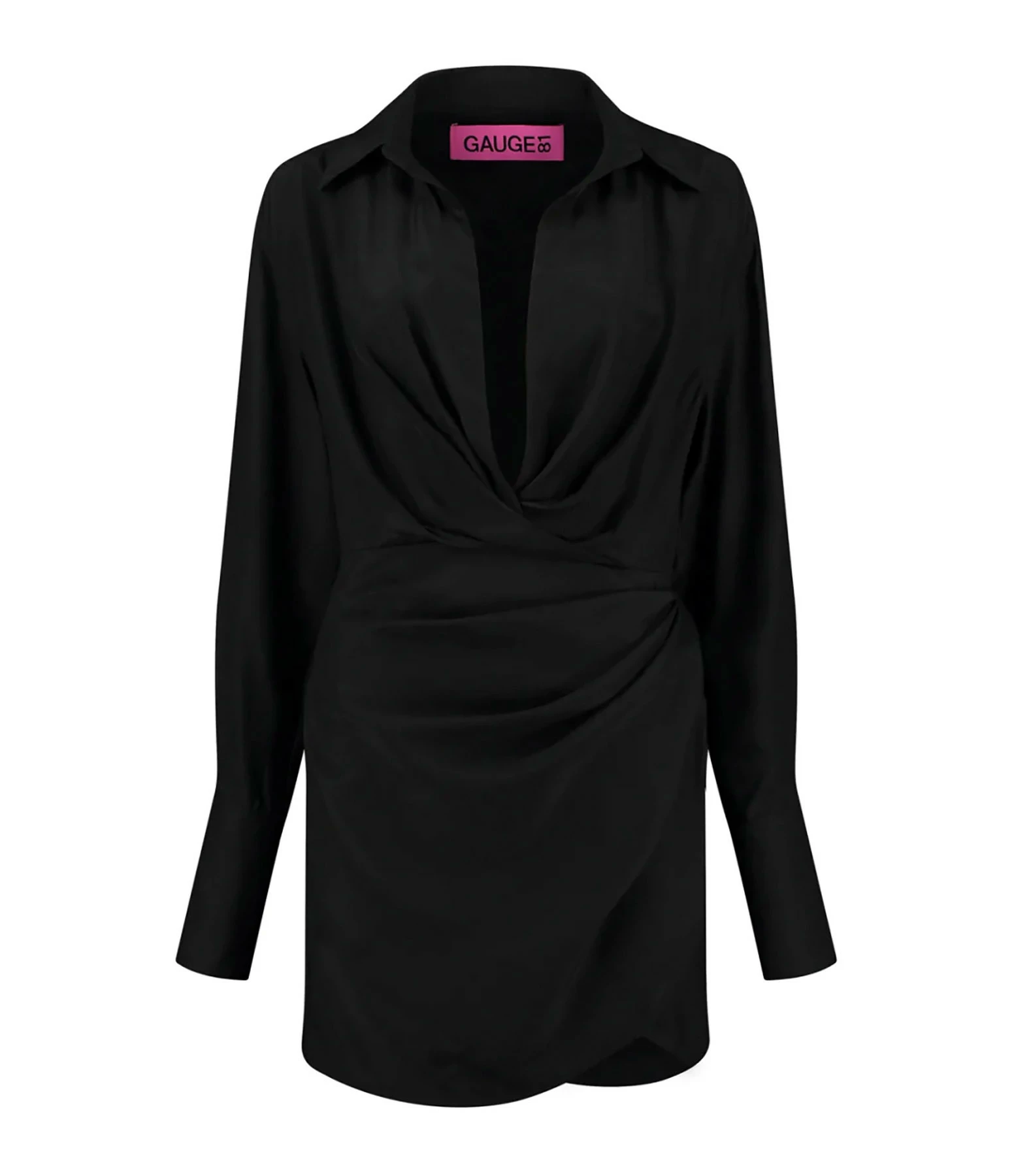 GAUGE81 Robe Naha Soie Noir