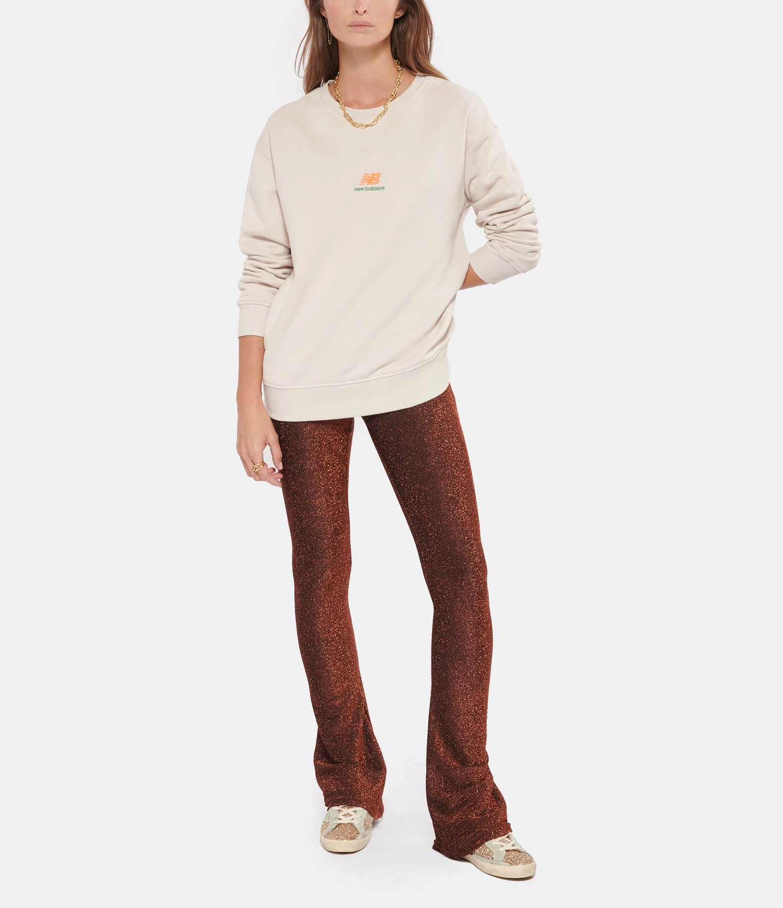 New Balance Sweatshirt NB Athletics Kim Van Vuuren Crew Coton Moonbeam – Image 6