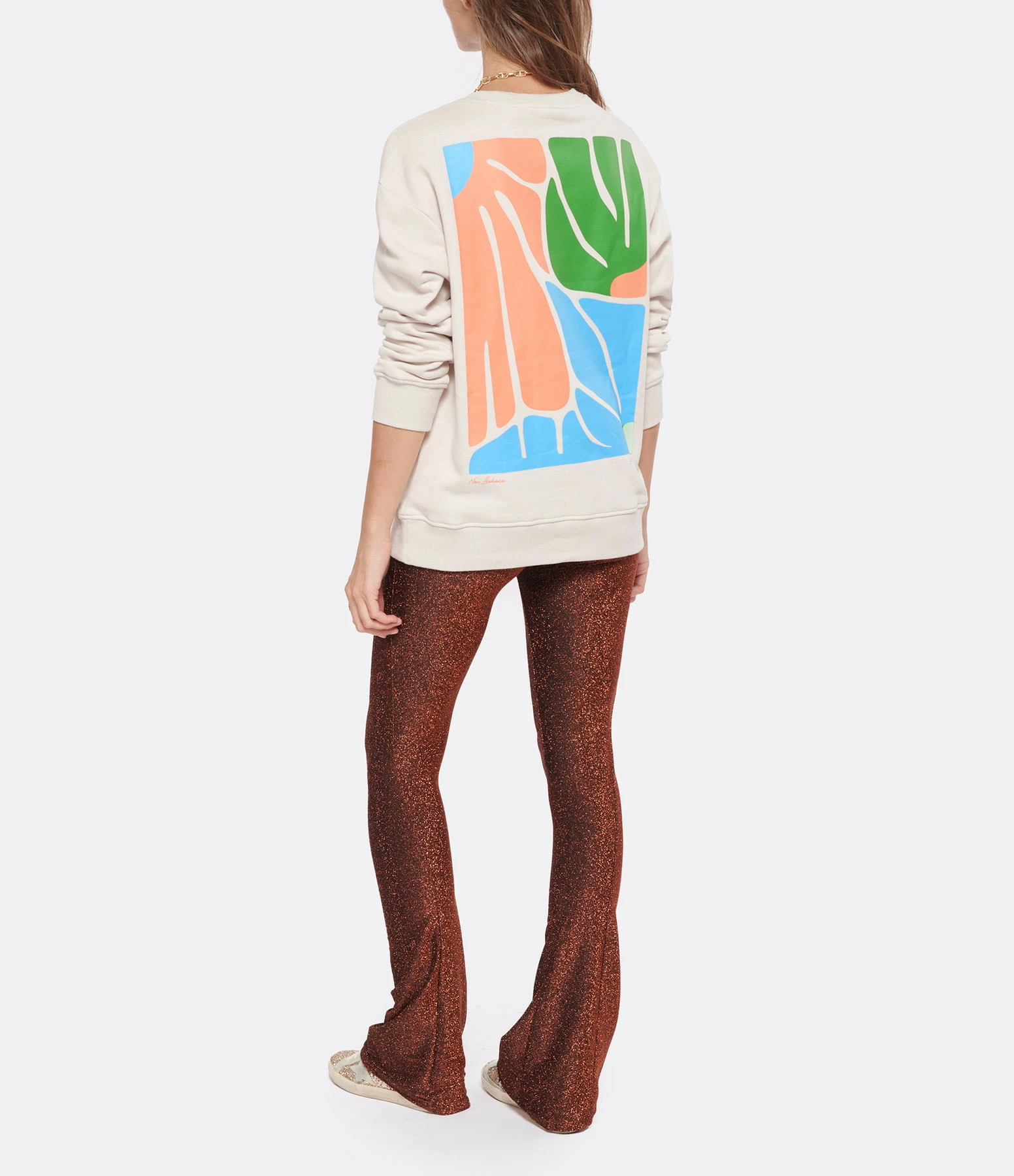 New Balance Sweatshirt NB Athletics Kim Van Vuuren Crew Coton Moonbeam – Image 7