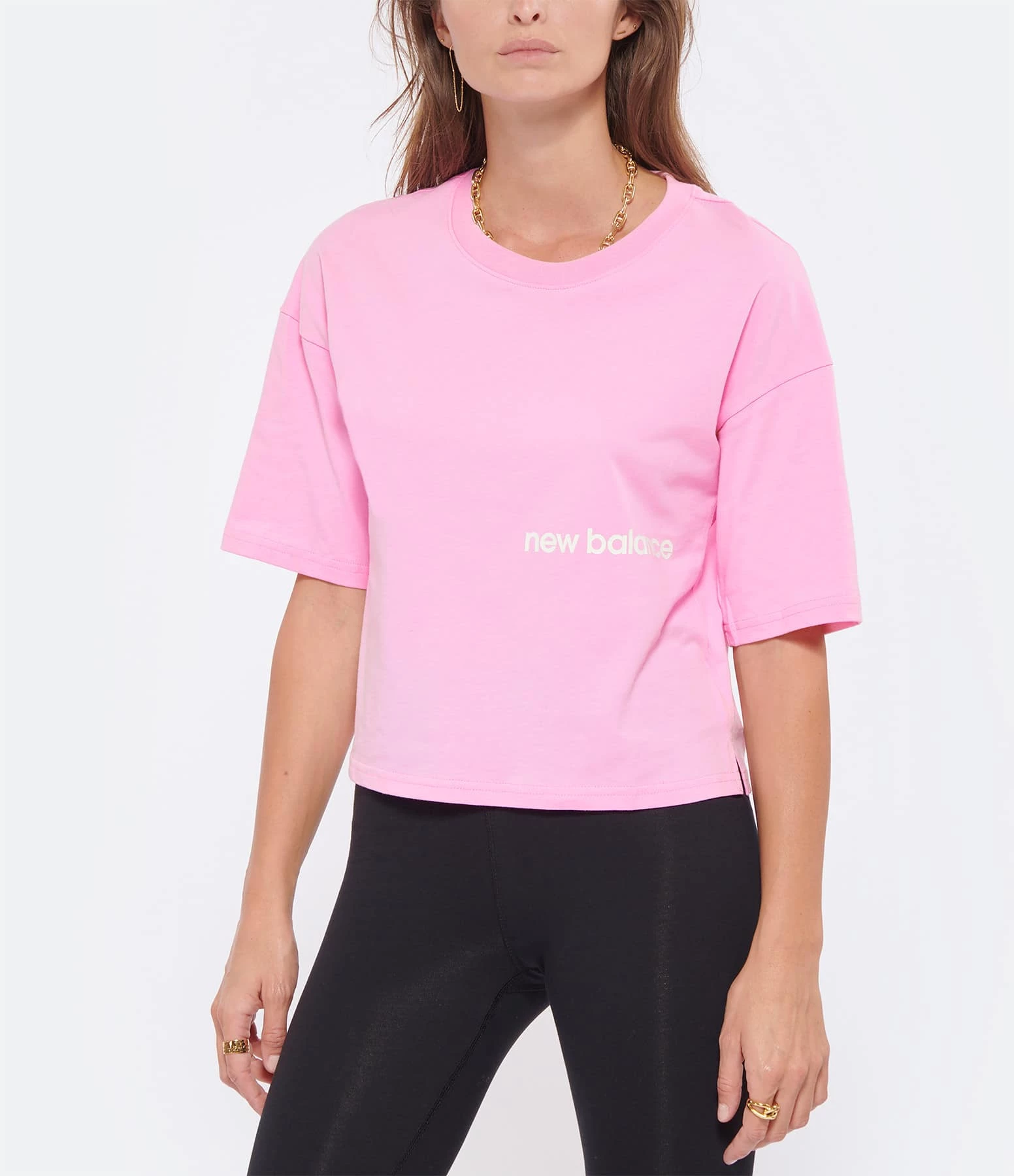 New Balance Tee-shirt NB Essentials Graphic Coton Orbit Pink – Image 3