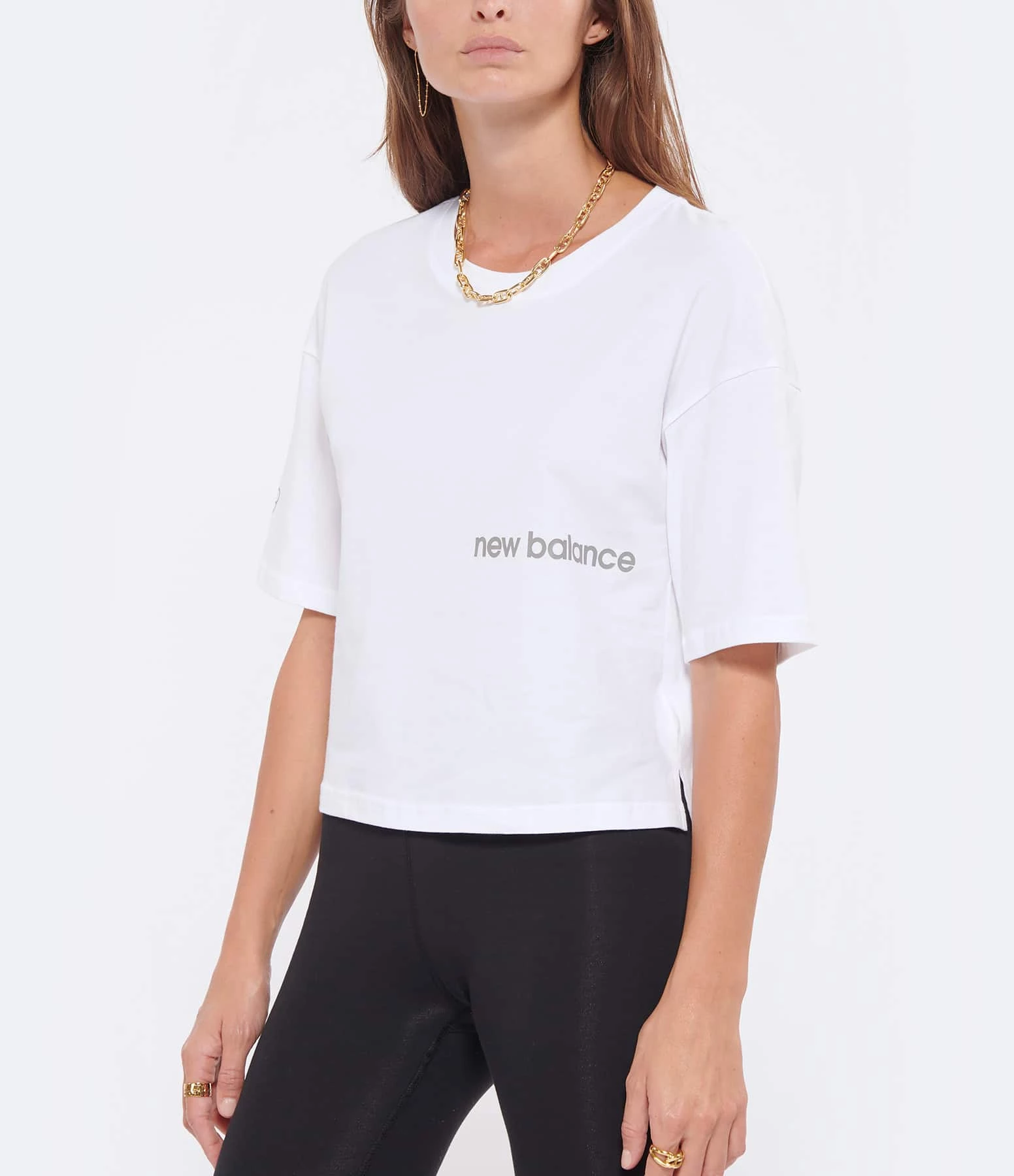 New Balance Tee-shirt NB Essentials Graphic Coton Blanc – Image 3