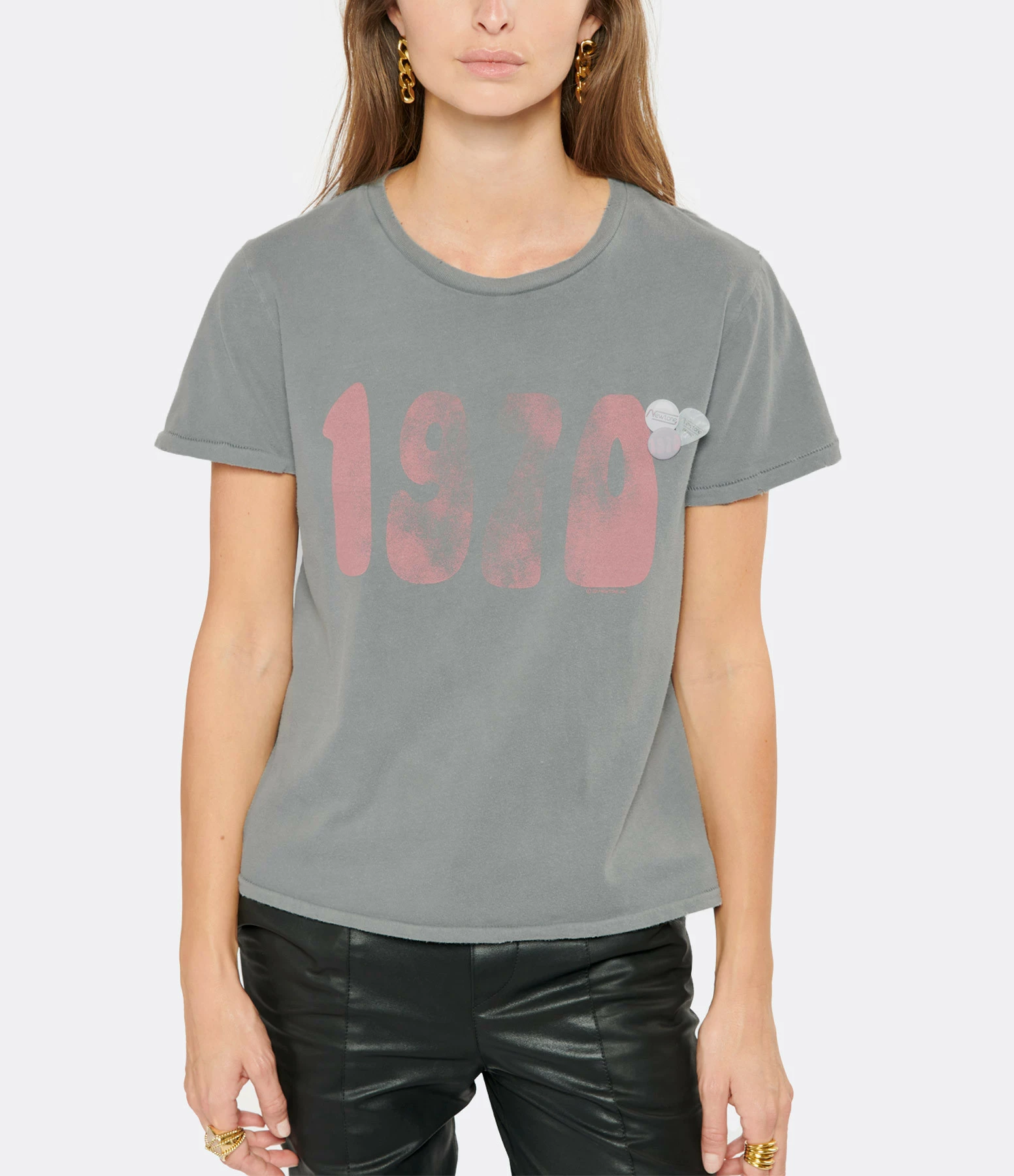 NEWTONE Tee-shirt Starlight 1970 Coton Gris – Image 3