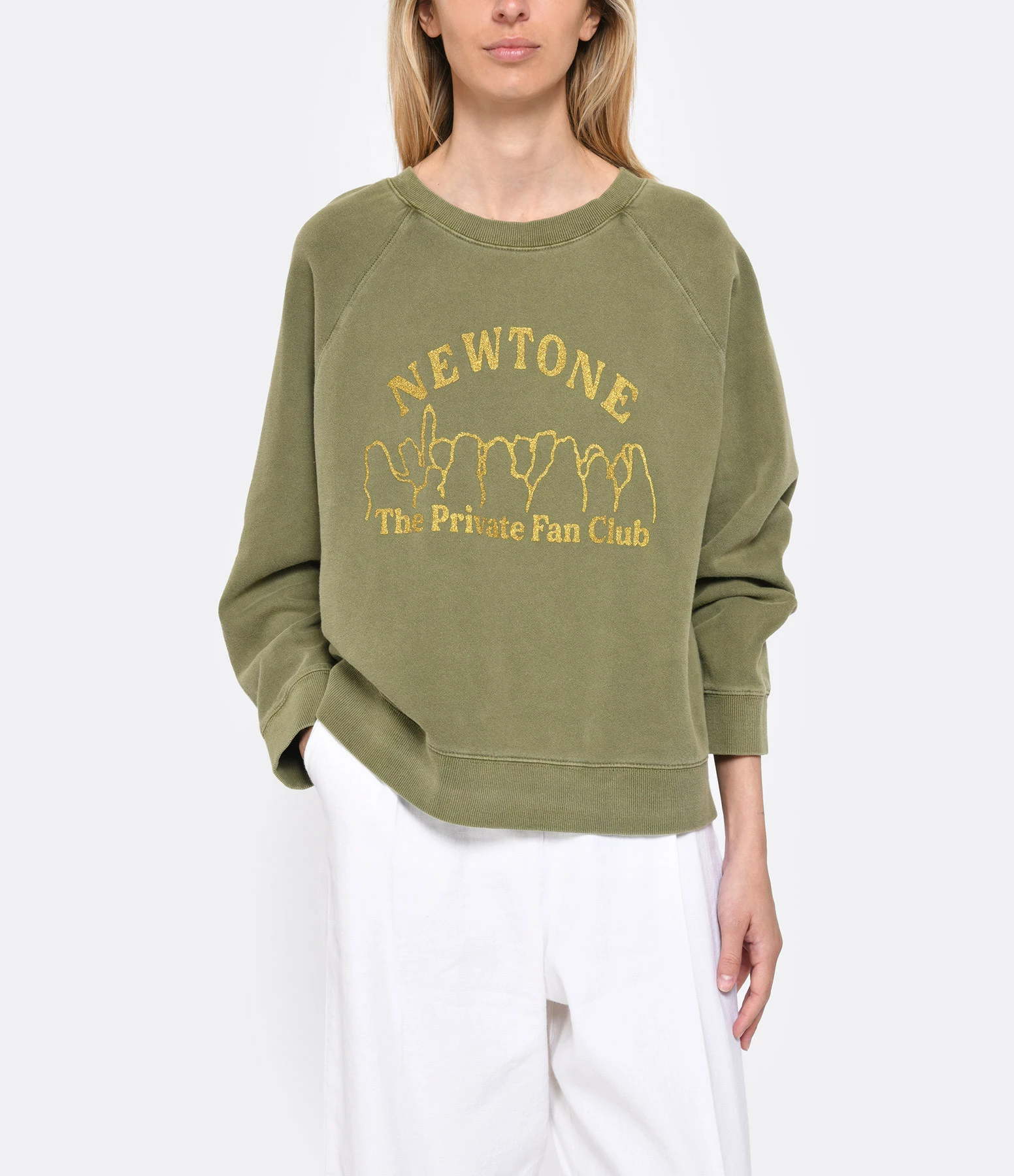 NEWTONE Sweatshirt Egger People Coton Kaki – Image 2