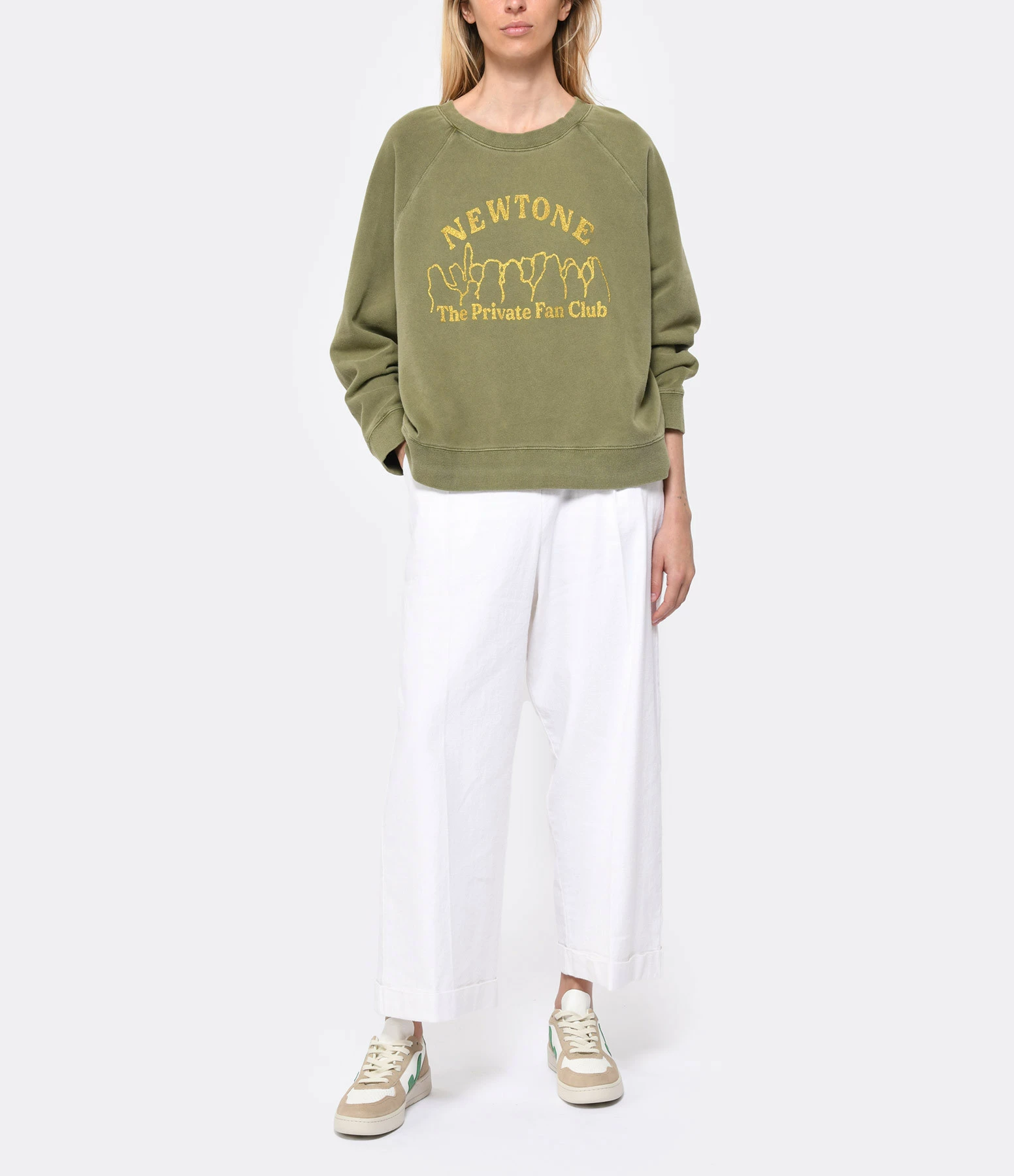 NEWTONE Sweatshirt Egger People Coton Kaki – Image 3