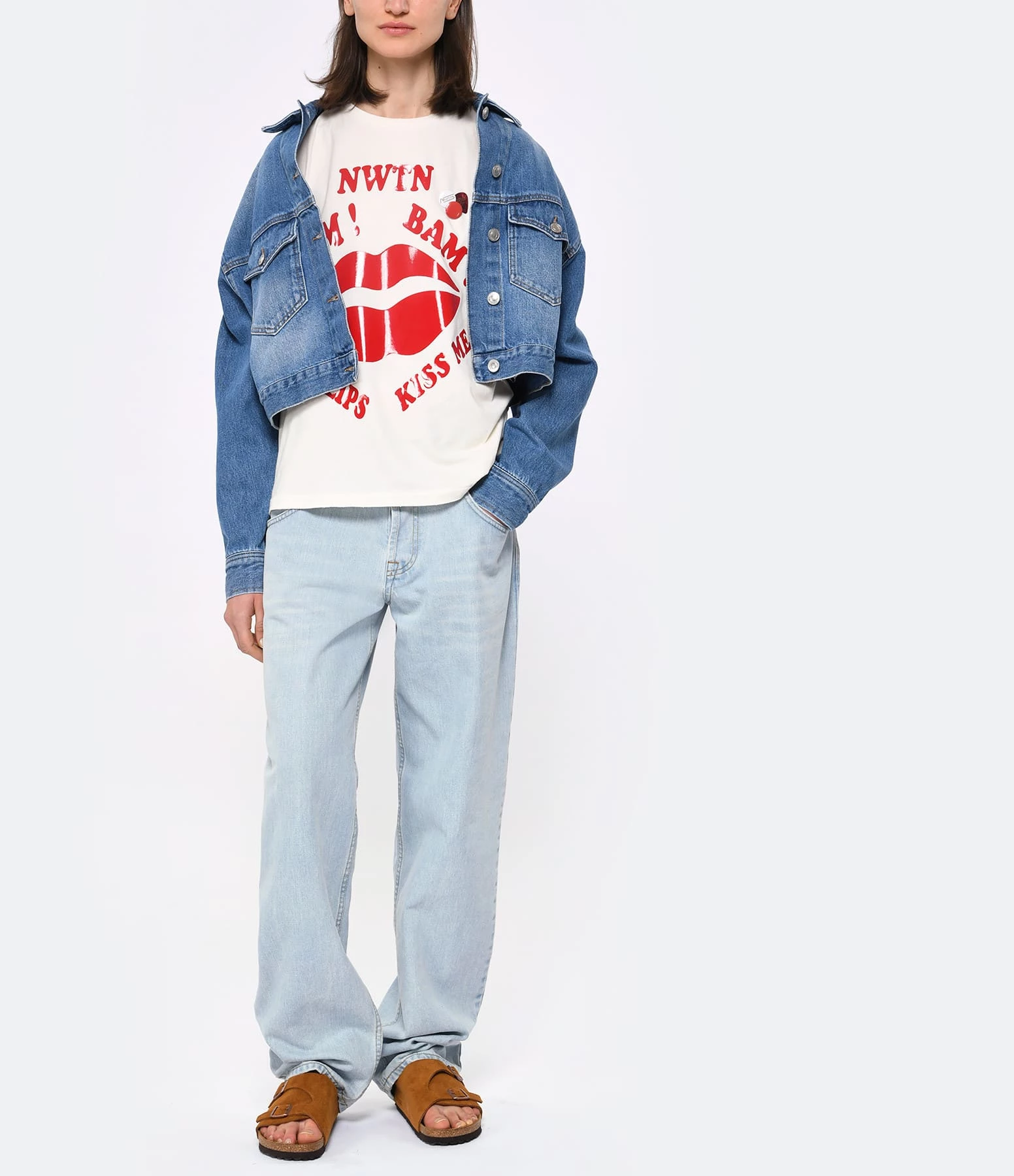 NEWTONE Tee-shirt Starlight Wet Lips Coton Naturel – Image 3