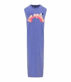 NEWTONE Robe Longue Daytona Machine Flo Blue