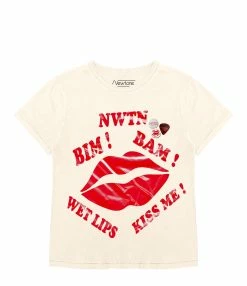 NEWTONE Tee-shirt Starlight Wet Lips Coton Naturel